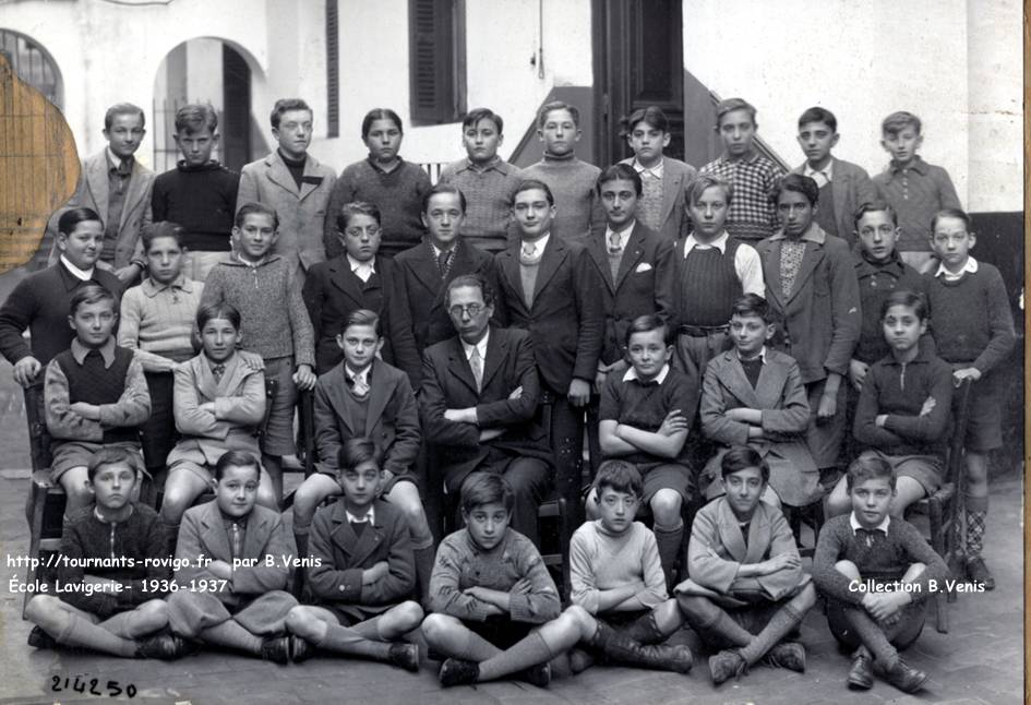 l'école Lavigerie, en 1936-1937