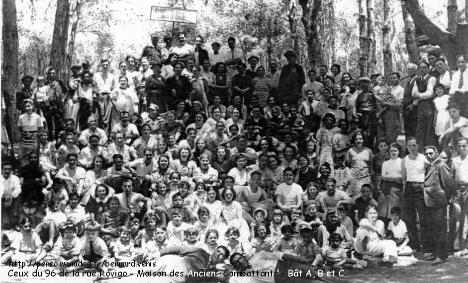 Les habitants (une partie) du 96 de la rue Rovigo